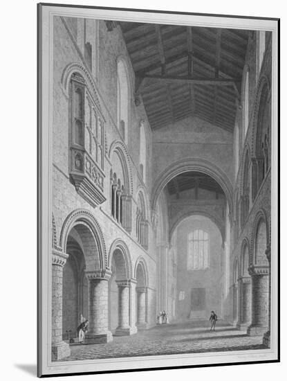 Interior View of the Church of St Bartholomew-The-Great, Smithfield, City of London, 1815-John Le Keux-Mounted Giclee Print