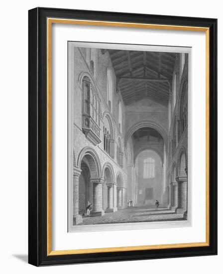 Interior View of the Church of St Bartholomew-The-Great, Smithfield, City of London, 1815-John Le Keux-Framed Giclee Print