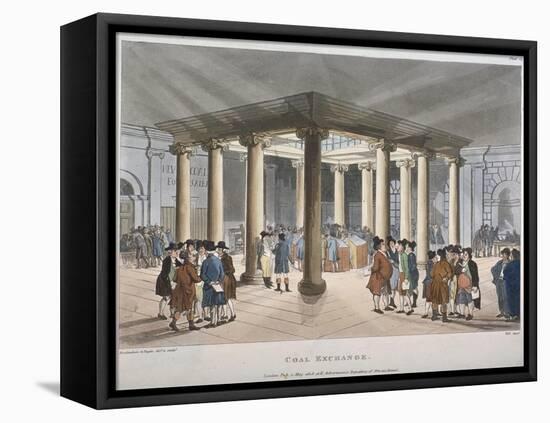 Interior View of the Coal Exchange, Thames Street, City of London, 1808-Thomas Rowlandson-Framed Premier Image Canvas