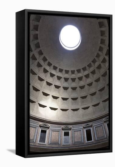 Interior View of the Cupola Inside the Pantheon, Piazza Della Rotonda, Rome, Lazio, Italy-Stuart Black-Framed Premier Image Canvas