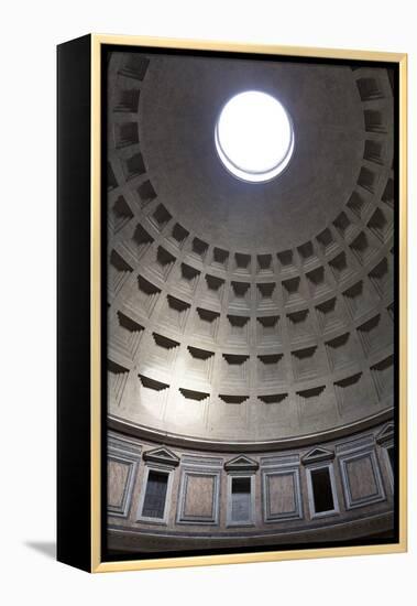 Interior View of the Cupola Inside the Pantheon, Piazza Della Rotonda, Rome, Lazio, Italy-Stuart Black-Framed Premier Image Canvas