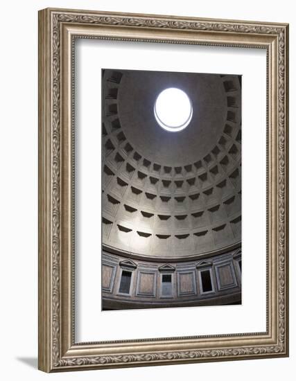 Interior View of the Cupola Inside the Pantheon, Piazza Della Rotonda, Rome, Lazio, Italy-Stuart Black-Framed Photographic Print