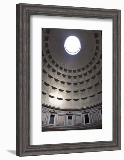 Interior View of the Cupola Inside the Pantheon, Piazza Della Rotonda, Rome, Lazio, Italy-Stuart Black-Framed Photographic Print