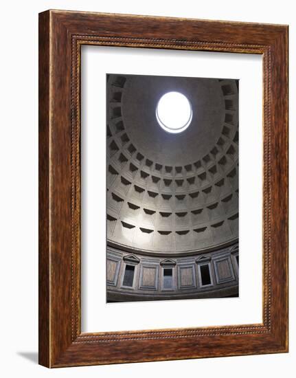 Interior View of the Cupola Inside the Pantheon, Piazza Della Rotonda, Rome, Lazio, Italy-Stuart Black-Framed Photographic Print