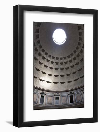 Interior View of the Cupola Inside the Pantheon, Piazza Della Rotonda, Rome, Lazio, Italy-Stuart Black-Framed Photographic Print