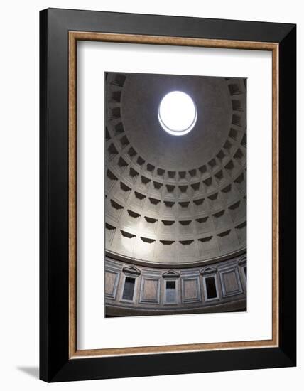 Interior View of the Cupola Inside the Pantheon, Piazza Della Rotonda, Rome, Lazio, Italy-Stuart Black-Framed Photographic Print