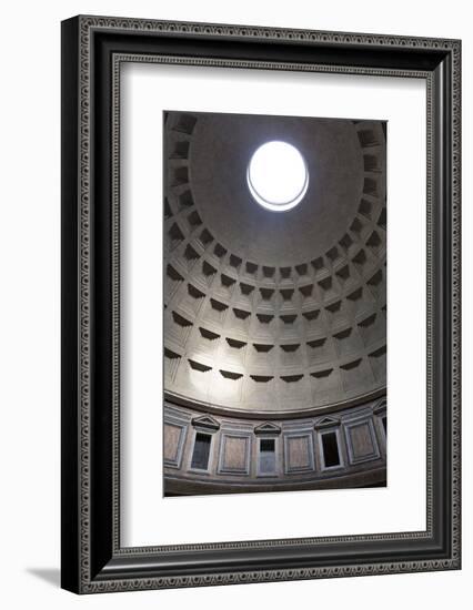 Interior View of the Cupola Inside the Pantheon, Piazza Della Rotonda, Rome, Lazio, Italy-Stuart Black-Framed Photographic Print