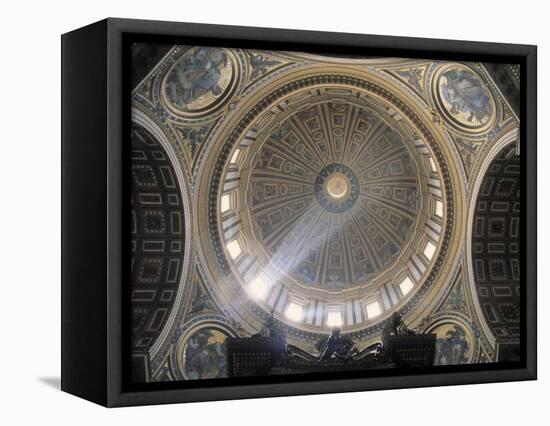 Interior View of the Dome of St. Peter's Basilica, Vatican, Rome, Italy-Jon Arnold-Framed Premier Image Canvas