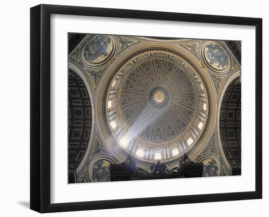 Interior View of the Dome of St. Peter's Basilica, Vatican, Rome, Italy-Jon Arnold-Framed Photographic Print