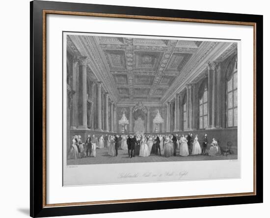 Interior View of the Goldsmiths' Hall on a Ball Night, City of London, 1840-Harden Sidney Melville-Framed Giclee Print