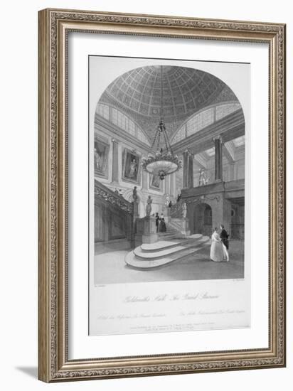 Interior View of the Goldsmiths' Hall Showing the Grand Staircase, City of London, 1840-Harden Sidney Melville-Framed Giclee Print