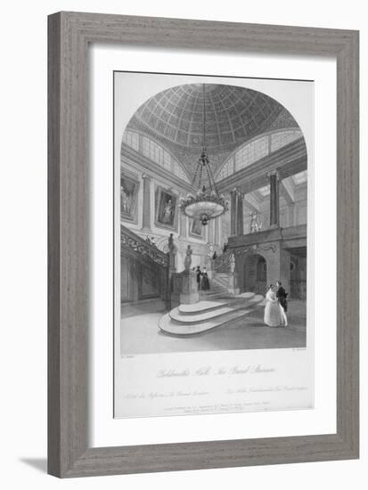 Interior View of the Goldsmiths' Hall Showing the Grand Staircase, City of London, 1840-Harden Sidney Melville-Framed Giclee Print