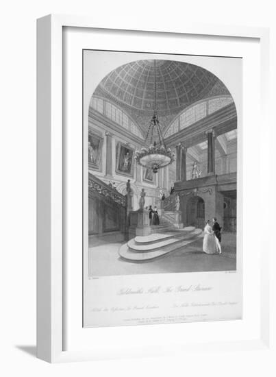 Interior View of the Goldsmiths' Hall Showing the Grand Staircase, City of London, 1840-Harden Sidney Melville-Framed Giclee Print