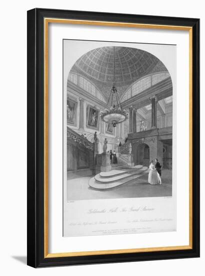 Interior View of the Goldsmiths' Hall Showing the Grand Staircase, City of London, 1840-Harden Sidney Melville-Framed Giclee Print