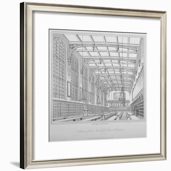 Interior View of the Hall, Christ's Hospital, City of London, 1833-Henry Shaw-Framed Giclee Print