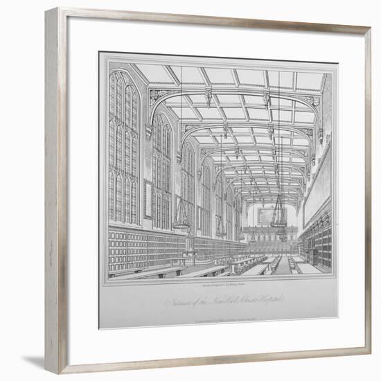 Interior View of the Hall, Christ's Hospital, City of London, 1833-Henry Shaw-Framed Giclee Print