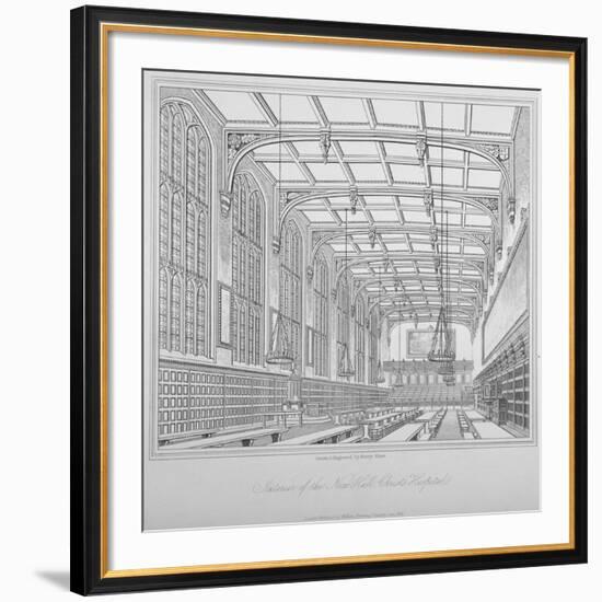 Interior View of the Hall, Christ's Hospital, City of London, 1833-Henry Shaw-Framed Giclee Print