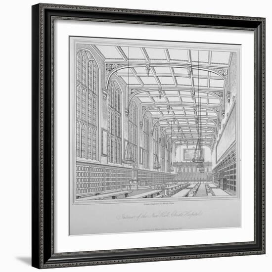 Interior View of the Hall, Christ's Hospital, City of London, 1833-Henry Shaw-Framed Giclee Print
