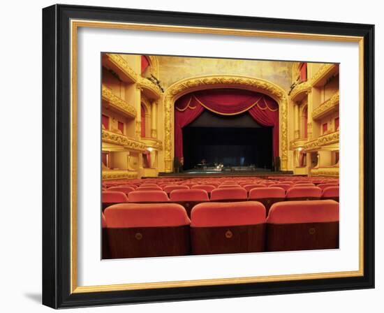 Interior view of the hall of the Theatro Municipal, Rio de Janeiro, Brazil, South America-Karol Kozlowski-Framed Photographic Print