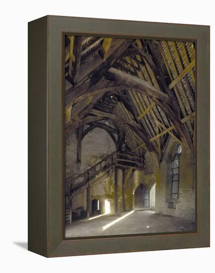 Interior View of the Hall, Stokesay Castle, Shropshire, UK-Paul Highnam-Framed Stretched Canvas