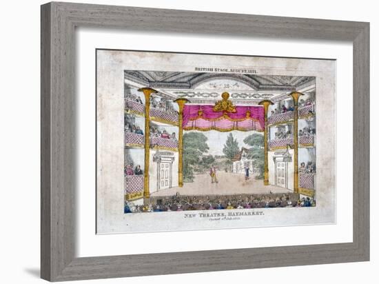 Interior view of the Haymarket Theatre, Westminster, London, 1821-Anon-Framed Giclee Print