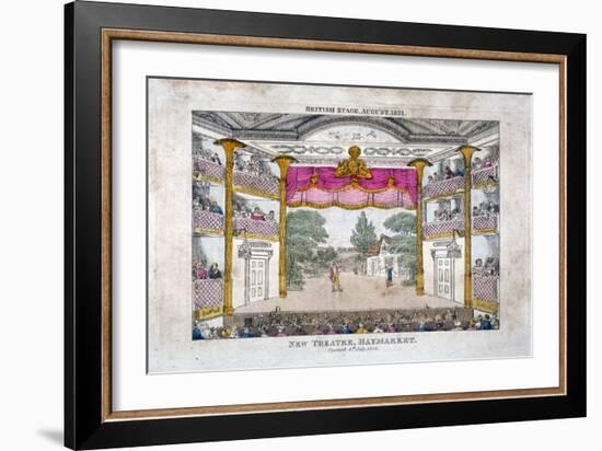 Interior view of the Haymarket Theatre, Westminster, London, 1821-Anon-Framed Giclee Print