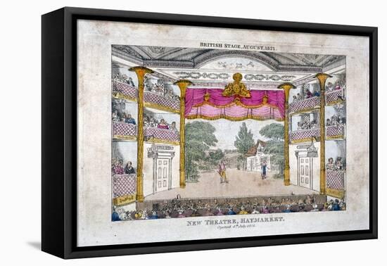 Interior view of the Haymarket Theatre, Westminster, London, 1821-Anon-Framed Premier Image Canvas