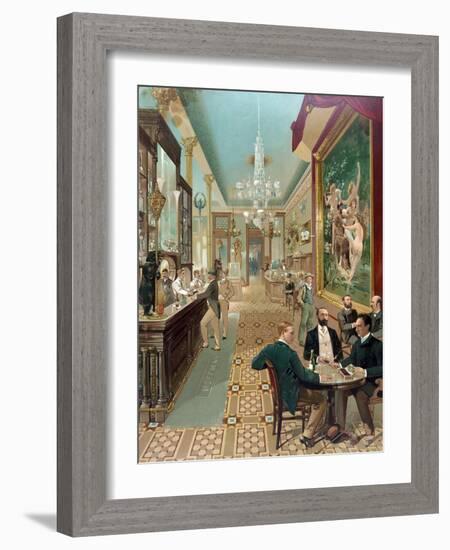 Interior View of the Hoffman House Bar-null-Framed Giclee Print