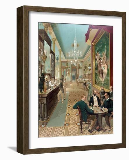Interior View of the Hoffman House Bar-null-Framed Giclee Print