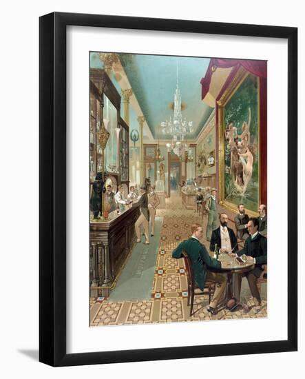 Interior View of the Hoffman House Bar-null-Framed Giclee Print