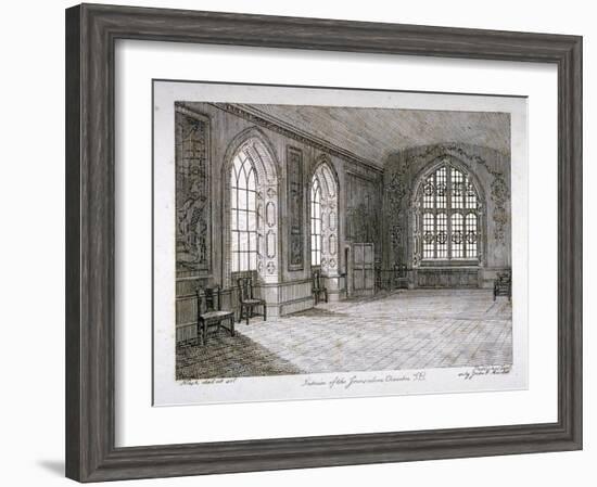 Interior View of the Jerusalem Chamber in Westminster Abbey, London, 1805-Frederick Nash-Framed Giclee Print