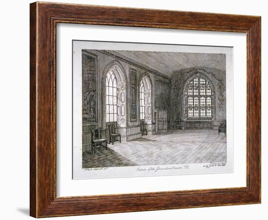 Interior View of the Jerusalem Chamber in Westminster Abbey, London, 1805-Frederick Nash-Framed Giclee Print