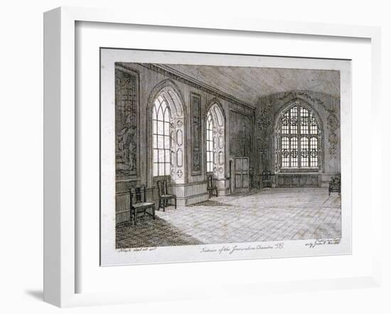 Interior View of the Jerusalem Chamber in Westminster Abbey, London, 1805-Frederick Nash-Framed Giclee Print