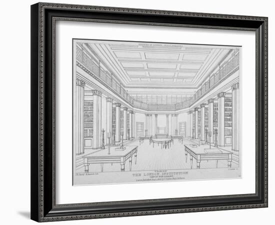 Interior View of the Library in the London Institution, Finsbury Circus, City of London, 1824-James Carter-Framed Giclee Print