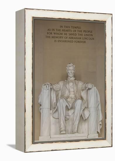 Interior View of the Lincoln Statue in the Lincoln Memorial-Michael Nolan-Framed Premier Image Canvas