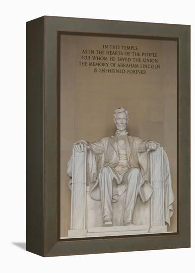 Interior View of the Lincoln Statue in the Lincoln Memorial-Michael Nolan-Framed Premier Image Canvas