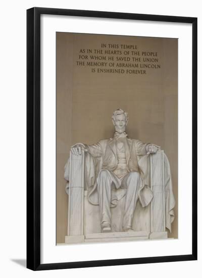 Interior View of the Lincoln Statue in the Lincoln Memorial-Michael Nolan-Framed Photographic Print