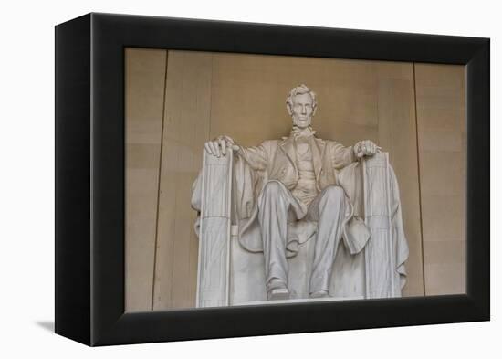 Interior View of the Lincoln Statue in the Lincoln Memorial-Michael Nolan-Framed Premier Image Canvas