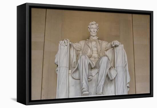 Interior View of the Lincoln Statue in the Lincoln Memorial-Michael Nolan-Framed Premier Image Canvas