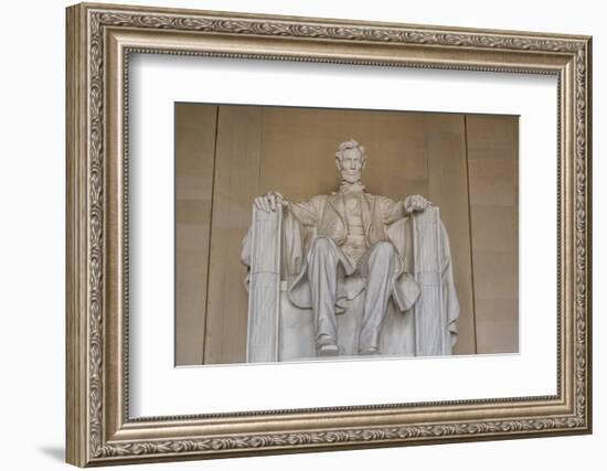 Interior View of the Lincoln Statue in the Lincoln Memorial-Michael Nolan-Framed Photographic Print