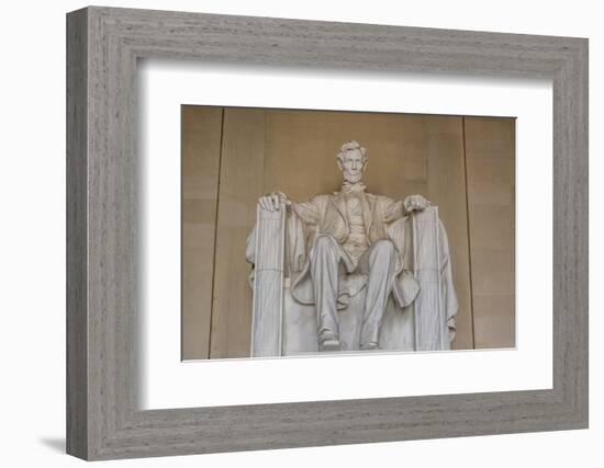 Interior View of the Lincoln Statue in the Lincoln Memorial-Michael Nolan-Framed Photographic Print