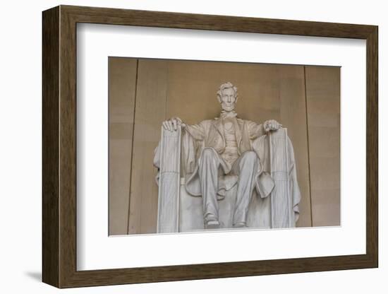 Interior View of the Lincoln Statue in the Lincoln Memorial-Michael Nolan-Framed Photographic Print