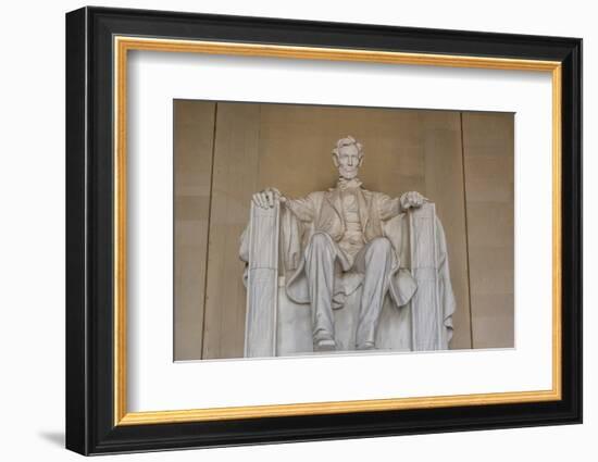 Interior View of the Lincoln Statue in the Lincoln Memorial-Michael Nolan-Framed Photographic Print