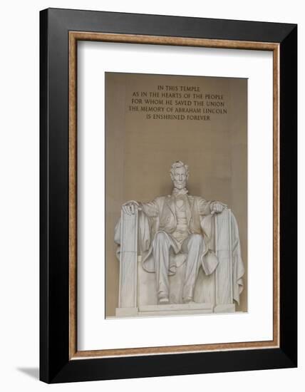 Interior View of the Lincoln Statue in the Lincoln Memorial-Michael Nolan-Framed Photographic Print