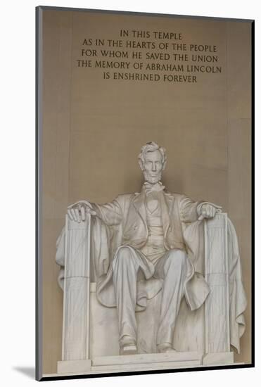 Interior View of the Lincoln Statue in the Lincoln Memorial-Michael Nolan-Mounted Photographic Print