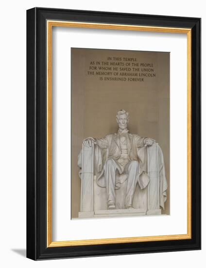 Interior View of the Lincoln Statue in the Lincoln Memorial-Michael Nolan-Framed Photographic Print