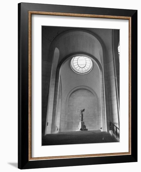 Interior View of the Louvre Museum-Ed Clark-Framed Photographic Print