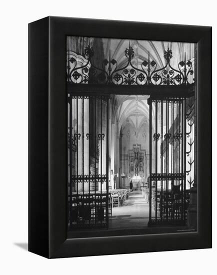 Interior View of the National Cathedral-Andreas Feininger-Framed Premier Image Canvas