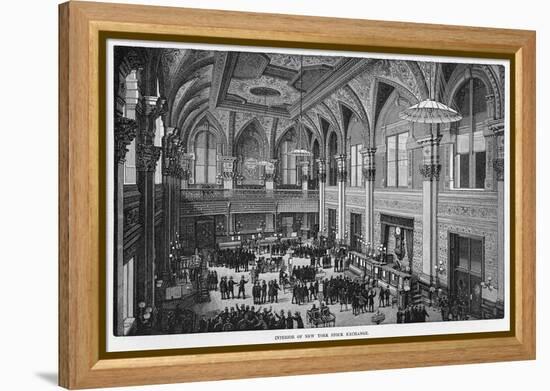 Interior View of the New New York Stock Exchange-null-Framed Premier Image Canvas