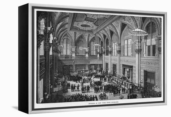 Interior View of the New New York Stock Exchange-null-Framed Premier Image Canvas